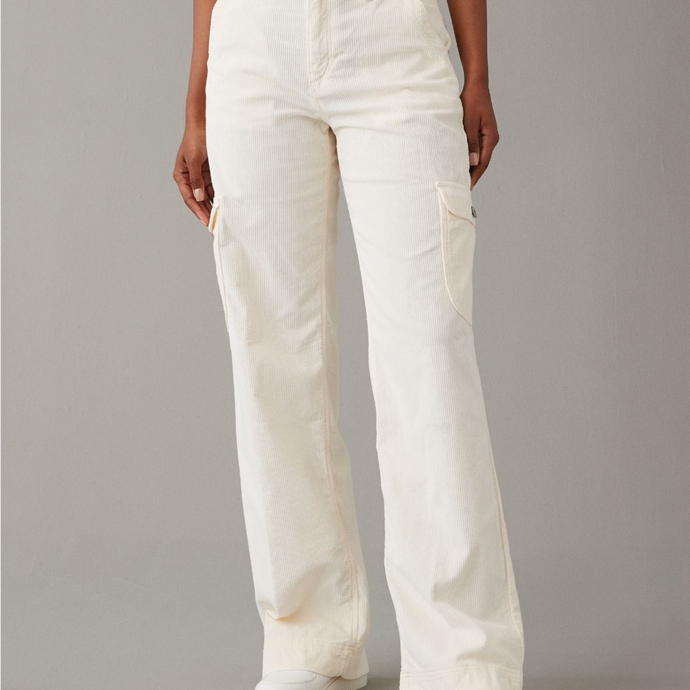AE Dreamy Drape Stretch High-Waisted Baggy Wide-Leg Corduroy Pant